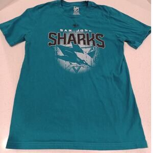 NHL San Jose SHARKS T-Shirt Green Size L14/16 Kids